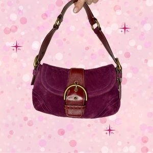 SOLD 💜 Vintage Y2K Suede Soho Buckle Purse 💜